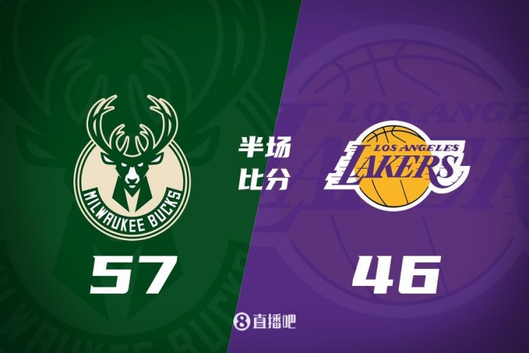  讓一套首發(fā)！布朗尼8分全隊最高 字母13+3 湖人半場落后雄鹿11分