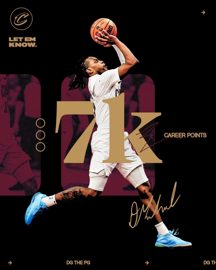  未來可期！加蘭騎士生涯得分達(dá)到7000分 隊(duì)史第11位！