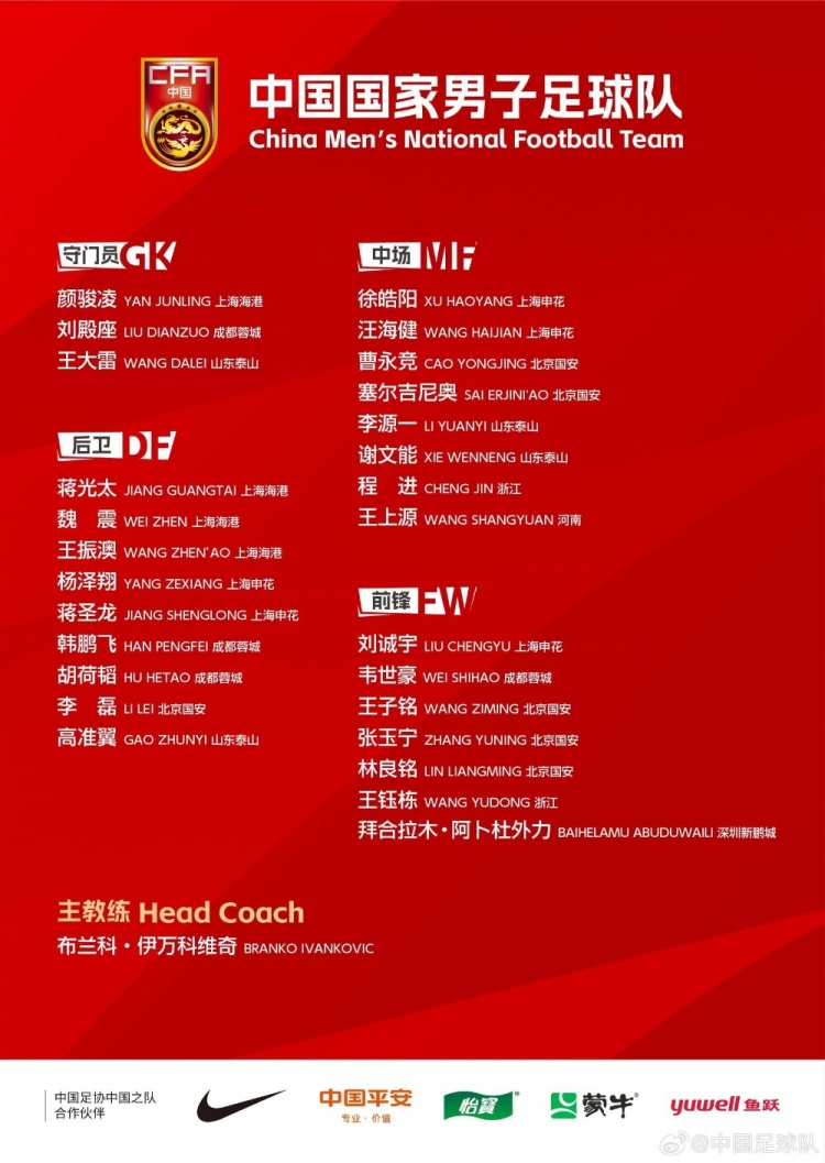  今晚國腳出場綜述：顏駿凌、程進全場 王鈺棟傷退&拜合拉木染紅